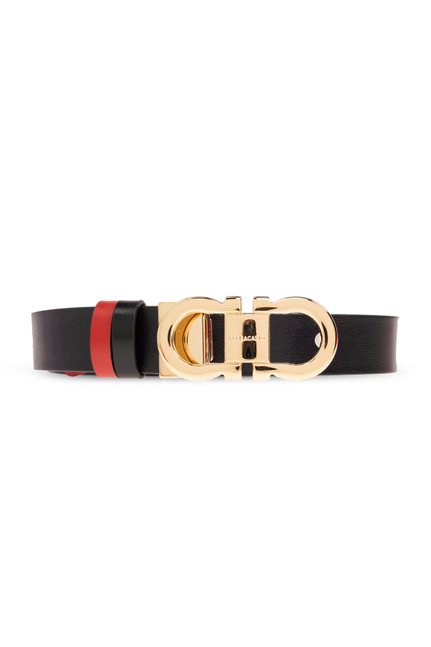 ベルト FERRAGAMO Woman Belt Black 230294 771068 003 Ferragamo Ladies Black Reversible And Adjustable Gancini